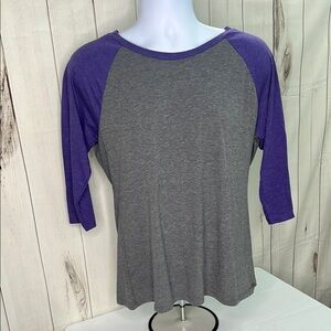 District Gray and Purple Long Sleeve Tee